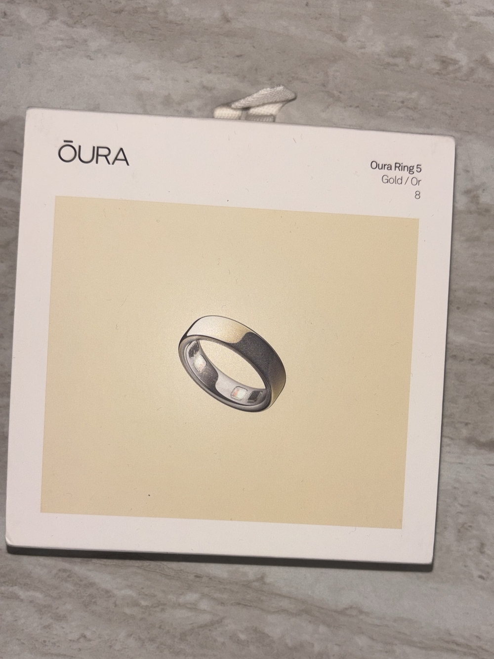 Oura Ring 5 – Gold – Size 8